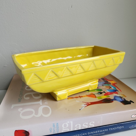 Vintage Yellow Rectangular Planter - Picture 6 of 9